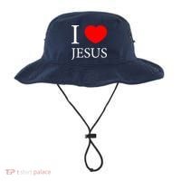 I Love Jesus Simple Logo Bucket Hat thumb 0
