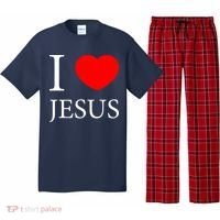 I Love Jesus Simple Logo Pajama Set thumb 0