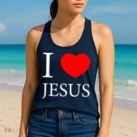 I Love Jesus Simple Logo Women's Tank Top thumb 2