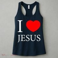 I Love Jesus Simple Logo Women's Tank Top thumb 3