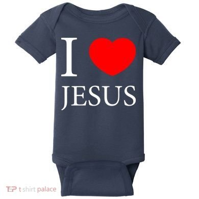 I Love Jesus Simple Logo Baby Bodysuit
