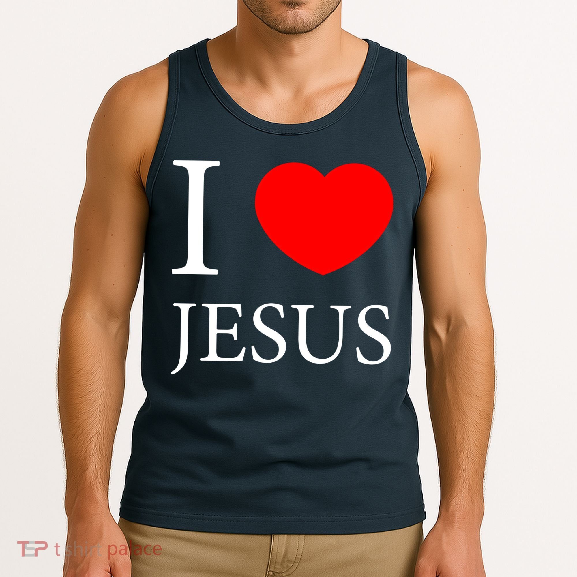 I Love Jesus Simple Logo Tank Top