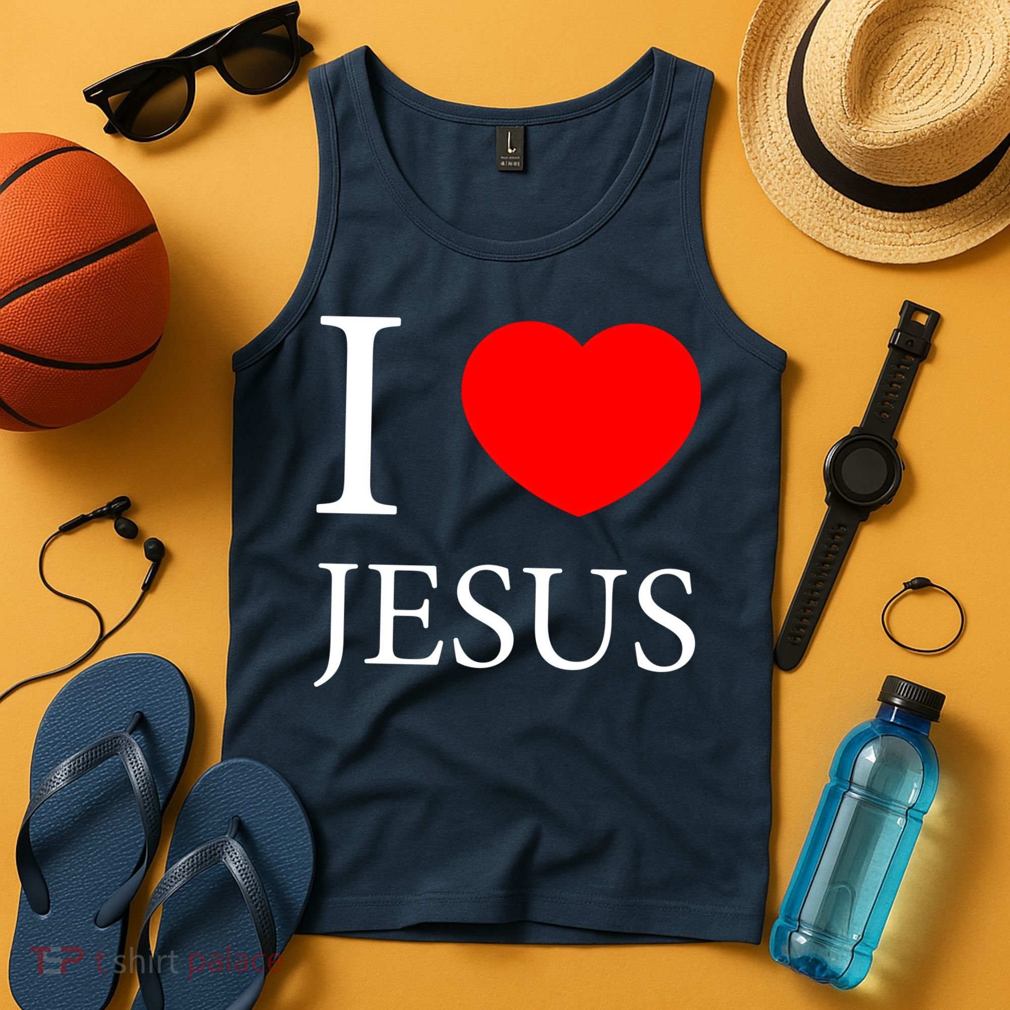 I Love Jesus Simple Logo Tank Top