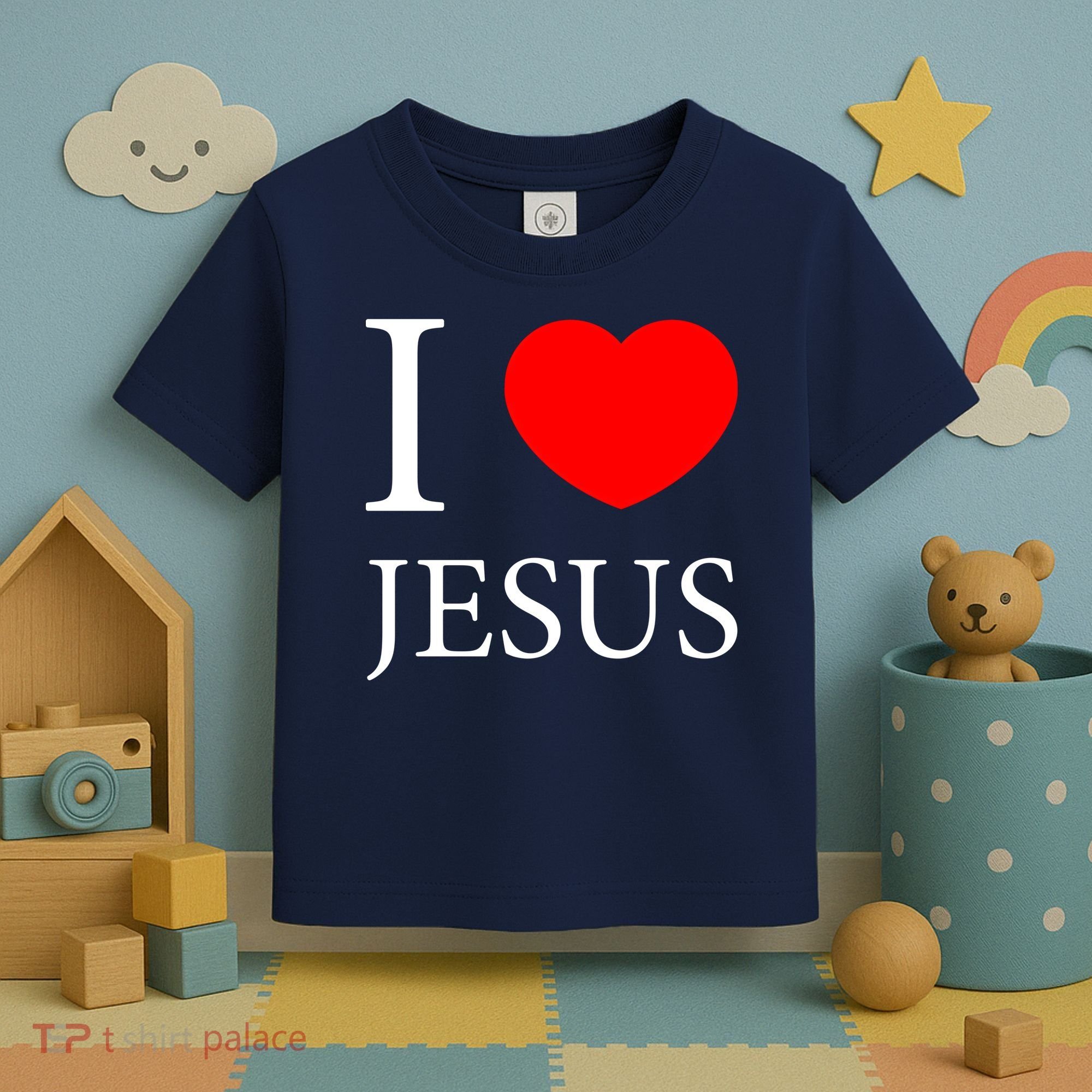 I Love Jesus Simple Logo Toddler T-Shirt