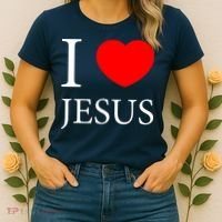I Love Jesus Simple Logo Women's T-Shirt thumb 2