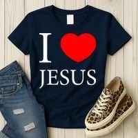 I Love Jesus Simple Logo Women's T-Shirt thumb 3
