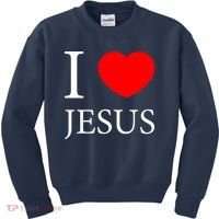 I Love Jesus Simple Logo Kids Sweatshirt thumb 0