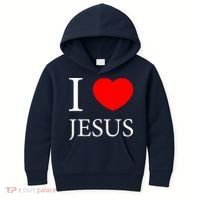 I Love Jesus Simple Logo Kids Hoodie thumb 0