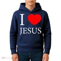 I Love Jesus Simple Logo Kids Hoodie thumb 4