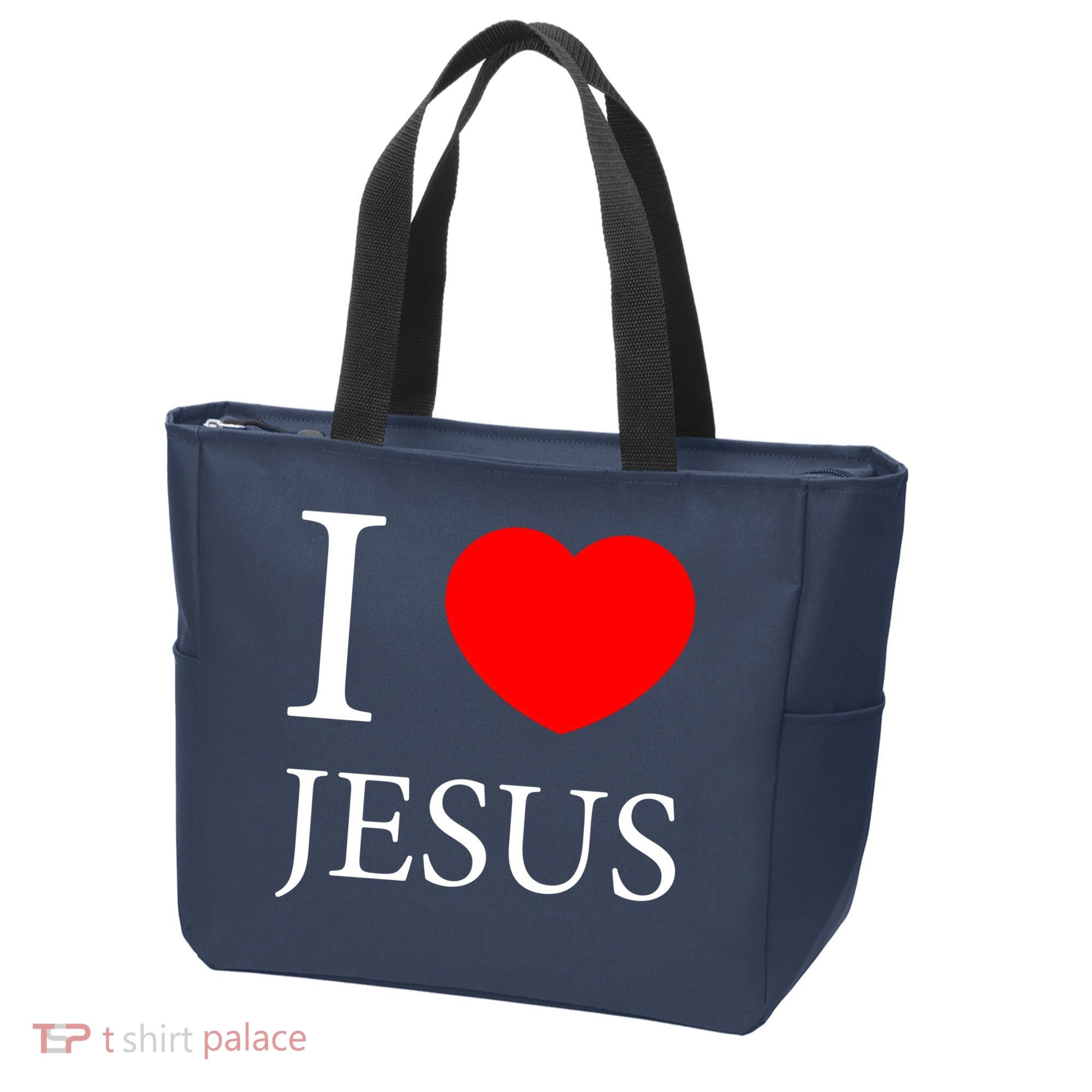 I Love Jesus Simple Logo Tote Bag