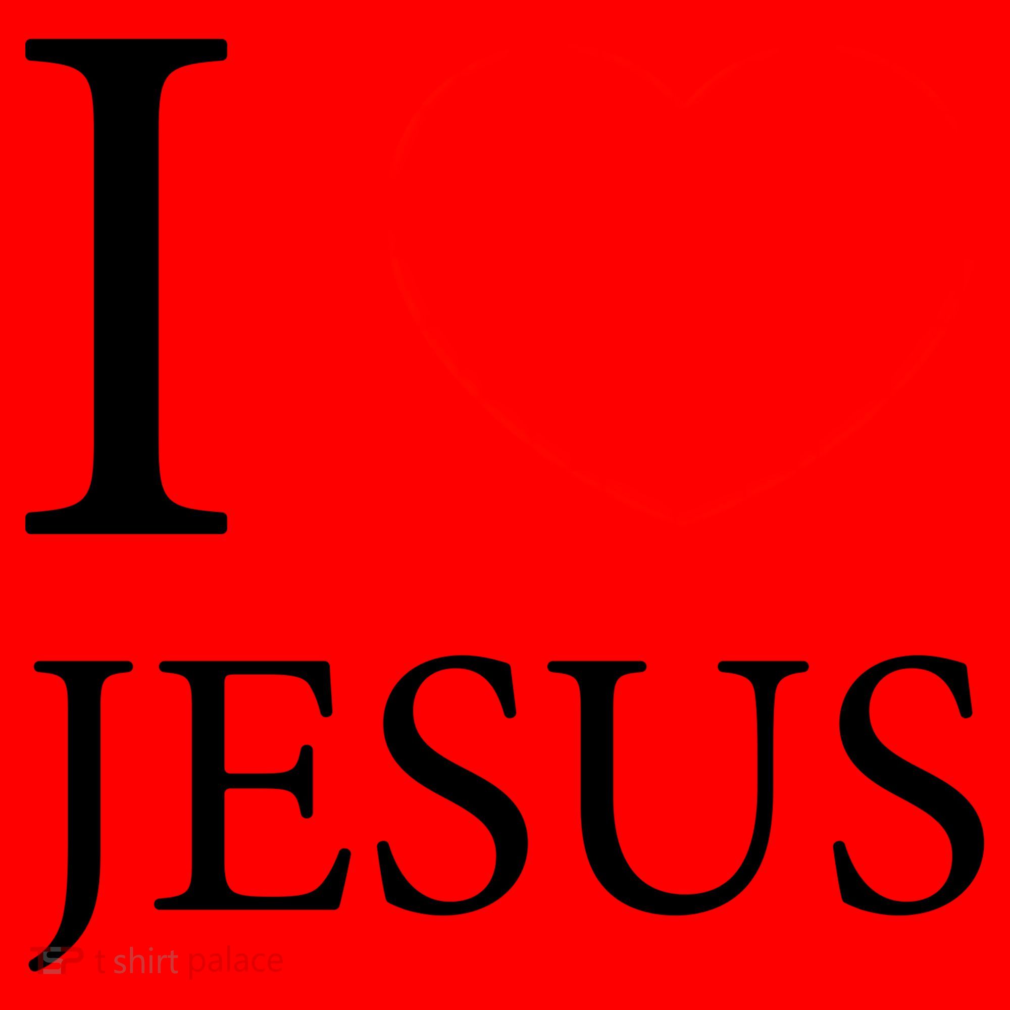 I Love Jesus Simple Logo Santa Hat