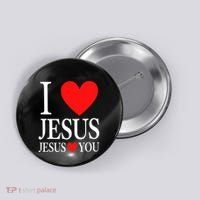 I Love Jesus Jesus Loves You Button thumb 0