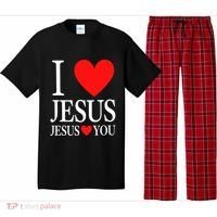 I Love Jesus Jesus Loves You Pajama Set thumb 0