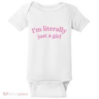 IM Literally Just A Girl Baby Bodysuit thumb 0