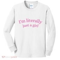 IM Literally Just A Girl Kids Long Sleeve Shirt thumb 0