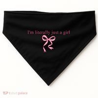 IM Literally Just A Girl Sad Hamster USA-Made Doggie Bandana thumb 0