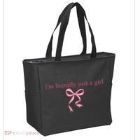 IM Literally Just A Girl Sad Hamster Tote Bag thumb 2