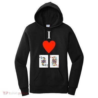 I Love Jack King Offsuit Funny Poker Designed Great Gift Women's Hoodie