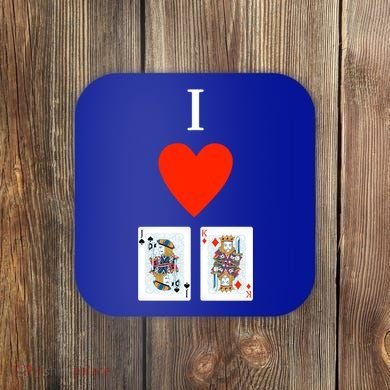 I Love Jack King Offsuit Funny Poker Designed Great Gift Coaster