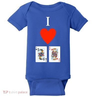 I Love Jack King Offsuit Funny Poker Designed Great Gift Baby Bodysuit