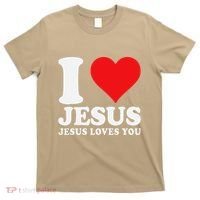 I Love Jesus Loves You Christian Girl Like God T-Shirt thumb 0