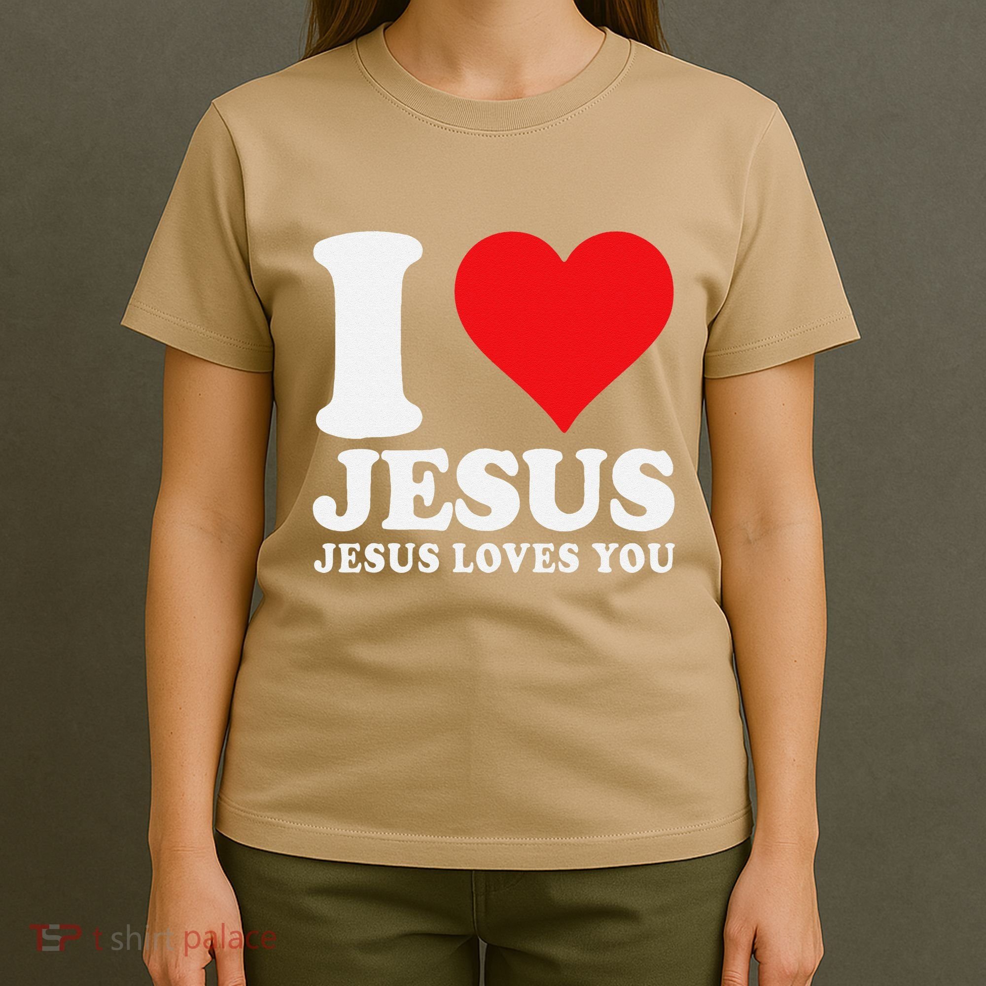 I Love Jesus Loves You Christian Girl Like God T-Shirt