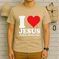 I Love Jesus Loves You Christian Girl Like God T-Shirt thumb 6