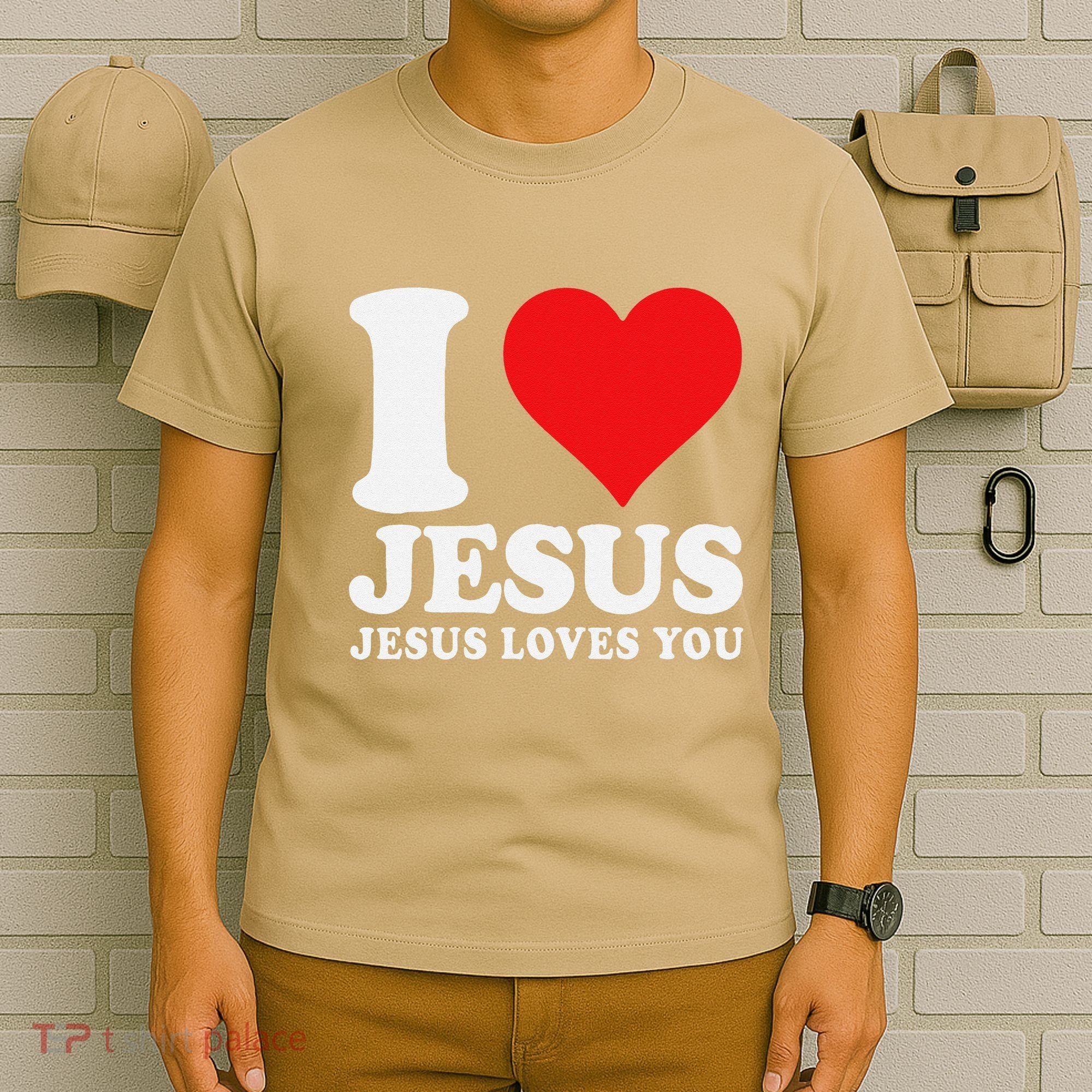 I Love Jesus Loves You Christian Girl Like God T-Shirt