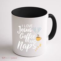 I Love Jesus Coffee And Naps Great Gift Coffee Mug thumb 1