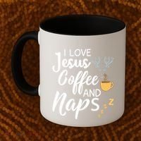 I Love Jesus Coffee And Naps Great Gift Coffee Mug thumb 2