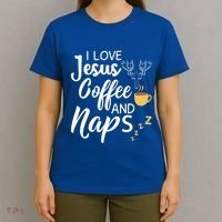 I Love Jesus Coffee And Naps Great Gift T-Shirt thumb 4