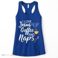 I Love Jesus Coffee And Naps Great Gift Women's Tank Top thumb 0