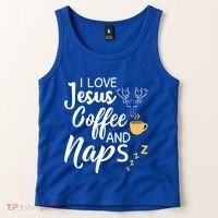 I Love Jesus Coffee And Naps Great Gift Tank Top thumb 2