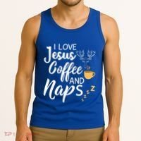 I Love Jesus Coffee And Naps Great Gift Tank Top thumb 3