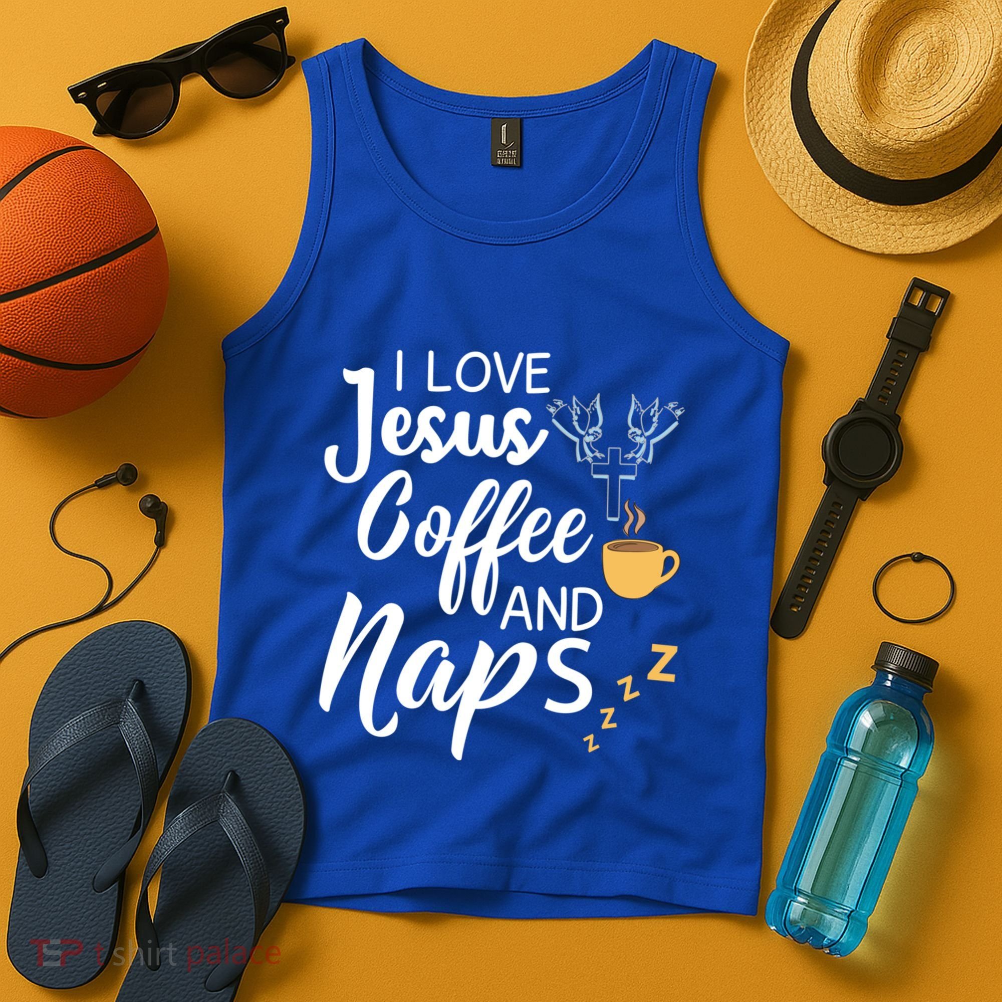 I Love Jesus Coffee And Naps Great Gift Tank Top