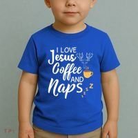 I Love Jesus Coffee And Naps Great Gift Toddler T-Shirt thumb 2