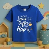 I Love Jesus Coffee And Naps Great Gift Toddler T-Shirt thumb 3