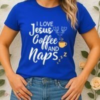 I Love Jesus Coffee And Naps Great Gift Women's T-Shirt thumb 2