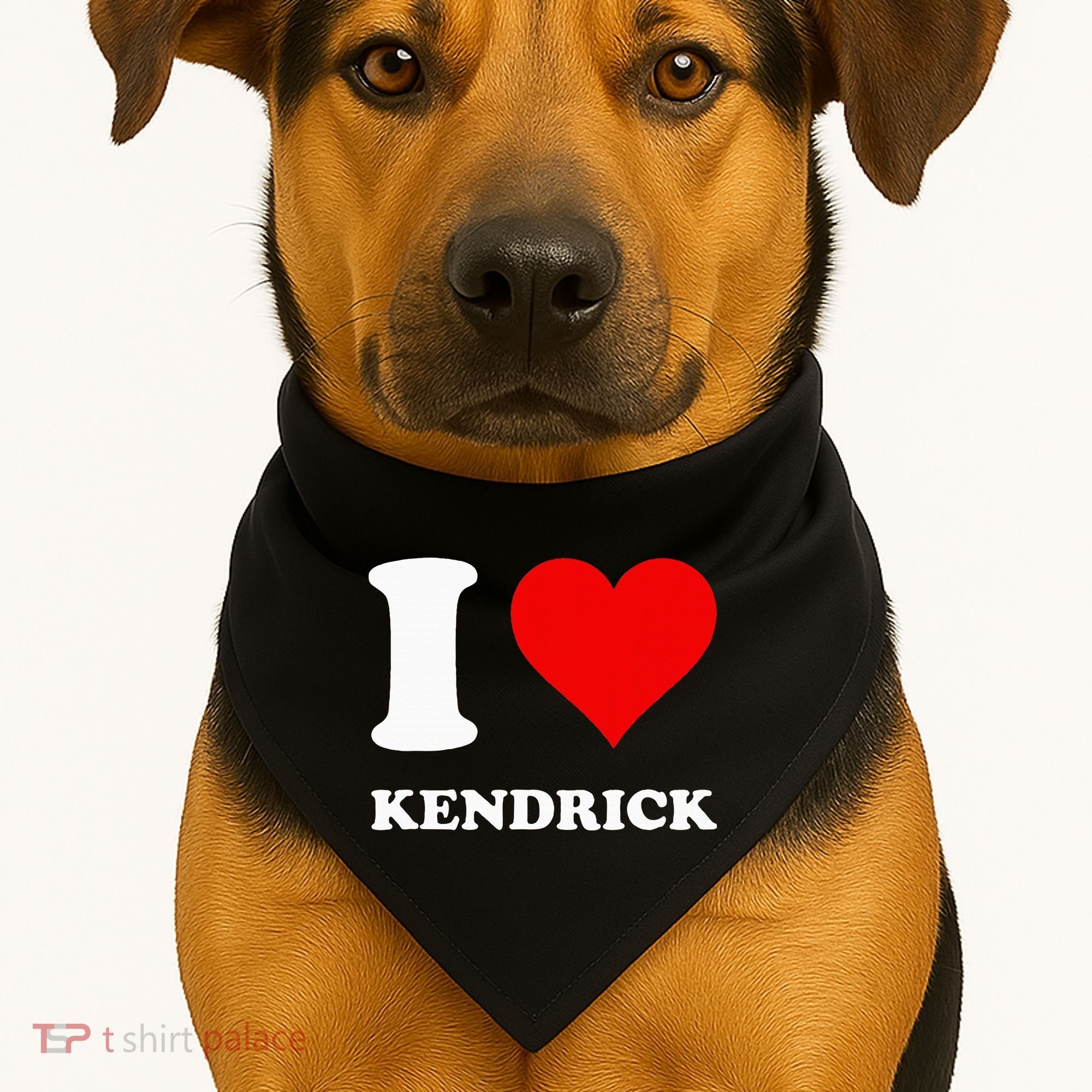 I Love Kendrick USA-Made Doggie Bandana