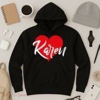 I Love Karen First Name Hoodie thumb 3