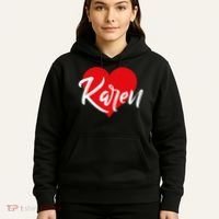 I Love Karen First Name Hoodie thumb 5
