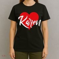 I Love Karen First Name T-Shirt thumb 4