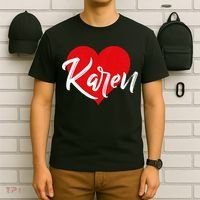 I Love Karen First Name T-Shirt thumb 6
