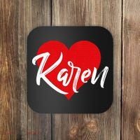 I Love Karen First Name Coaster thumb 0