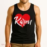 I Love Karen First Name Tank Top thumb 3