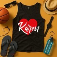 I Love Karen First Name Tank Top thumb 4