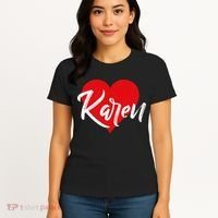 I Love Karen First Name Women's T-Shirt thumb 4