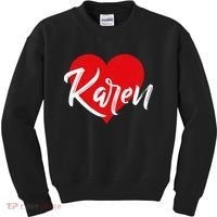I Love Karen First Name Kids Sweatshirt thumb 0