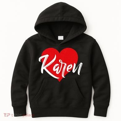 I Love Karen First Name Kids Hoodie