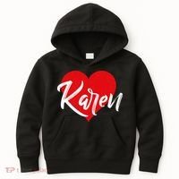 I Love Karen First Name Kids Hoodie thumb 0
